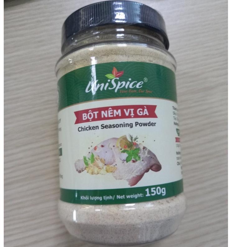 Bột nêm vị gà Unispice lọ 150g- Gia vị hoàn chỉnh/ Gia vị ướp thịt, nấu soup siêu ngon