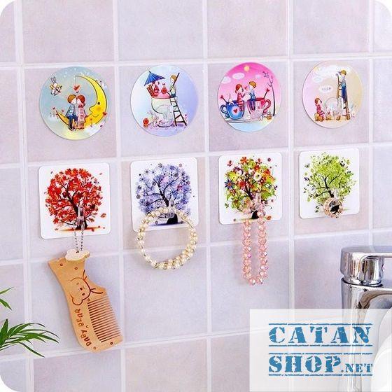 Combo 10 Móc dán tường 3D siêu chắc chắn, MÓC DÁN THẦN THÁNH đa năng siêu chịu lực