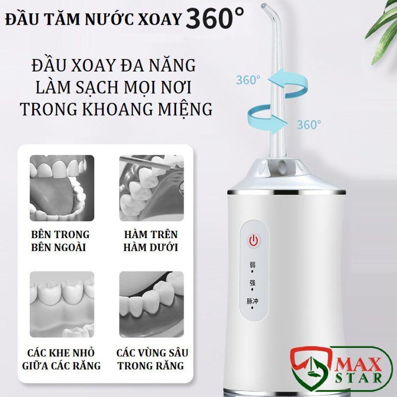 Máy Tăm Nước Cầm Tay - Tăm Nước Vệ Sinh Răng Miệng Oral Irrigator Bản Quốc Tế Chuẩn Châu Âu