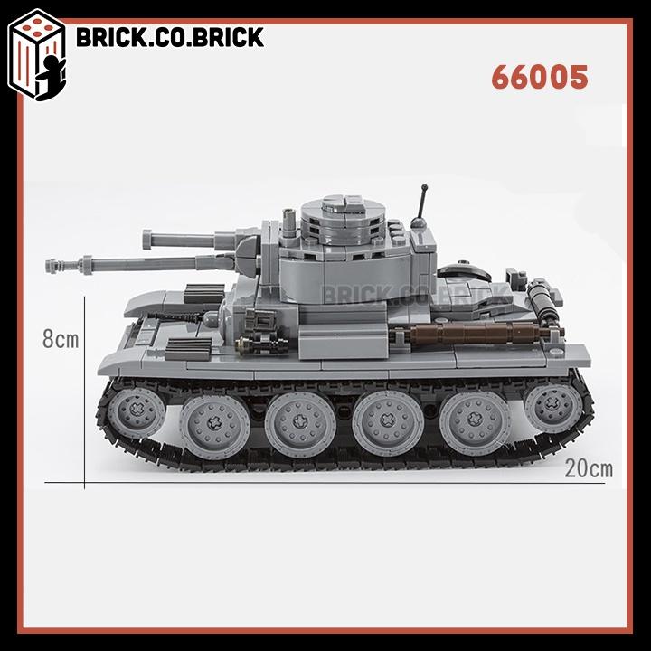 Bộ Đồ Chơi Mô Hình Xe Tăng Quân Đội Bọc Thép Tank Xám Thế Chiến Army War 66005