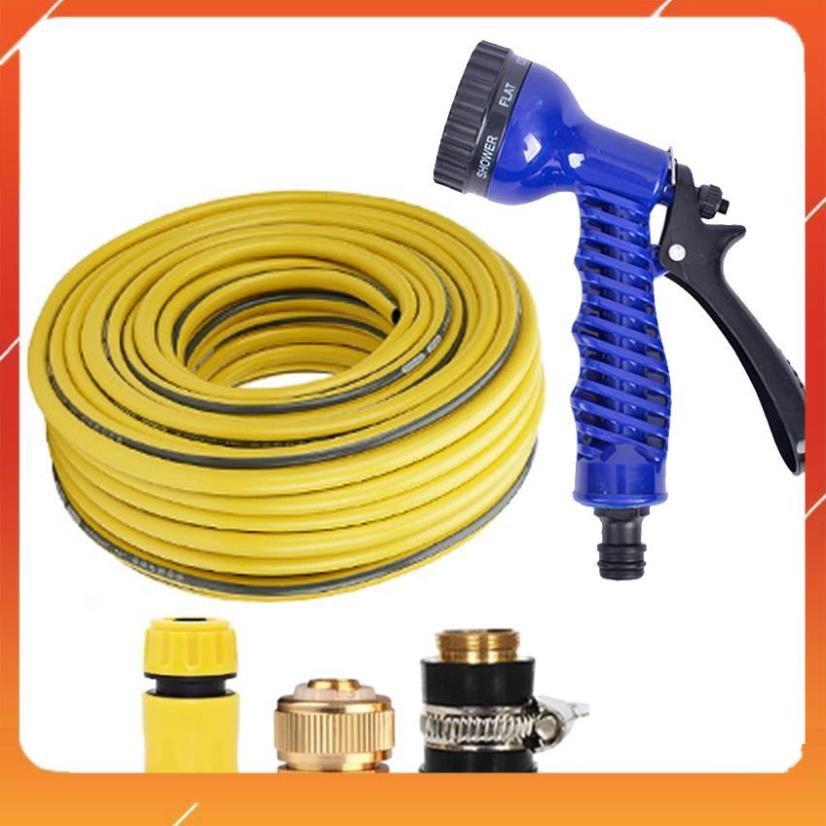 Bộ dây và vòi xịt tăng áp lực nước,rửa xe, tưới cây 15m 206843