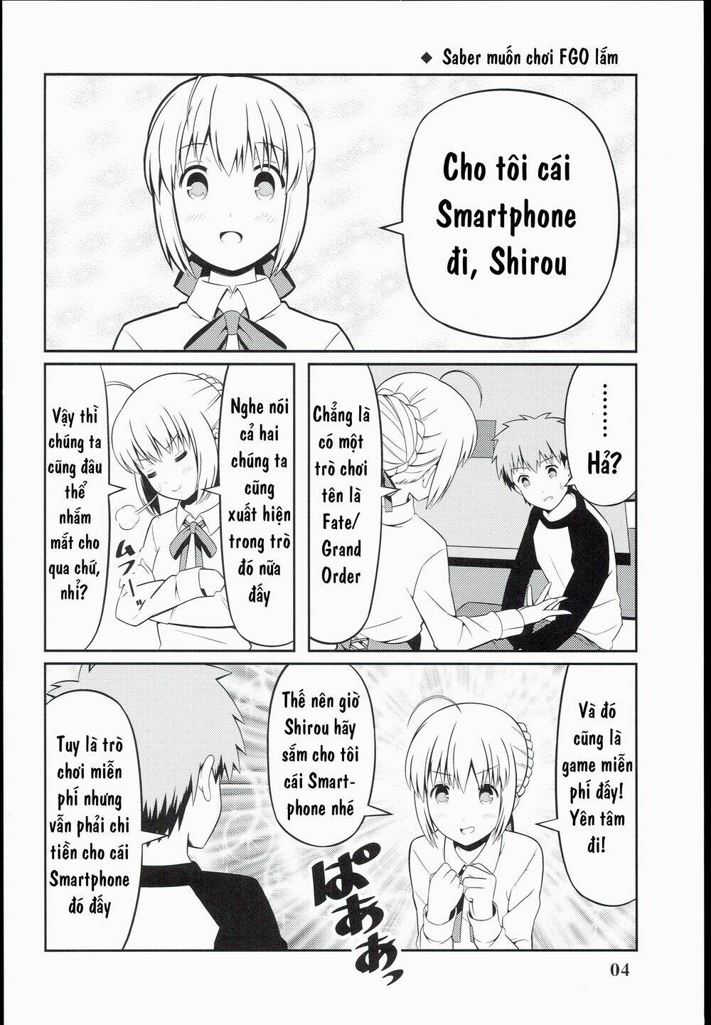saber-san chơi fgo! chapter 1 6