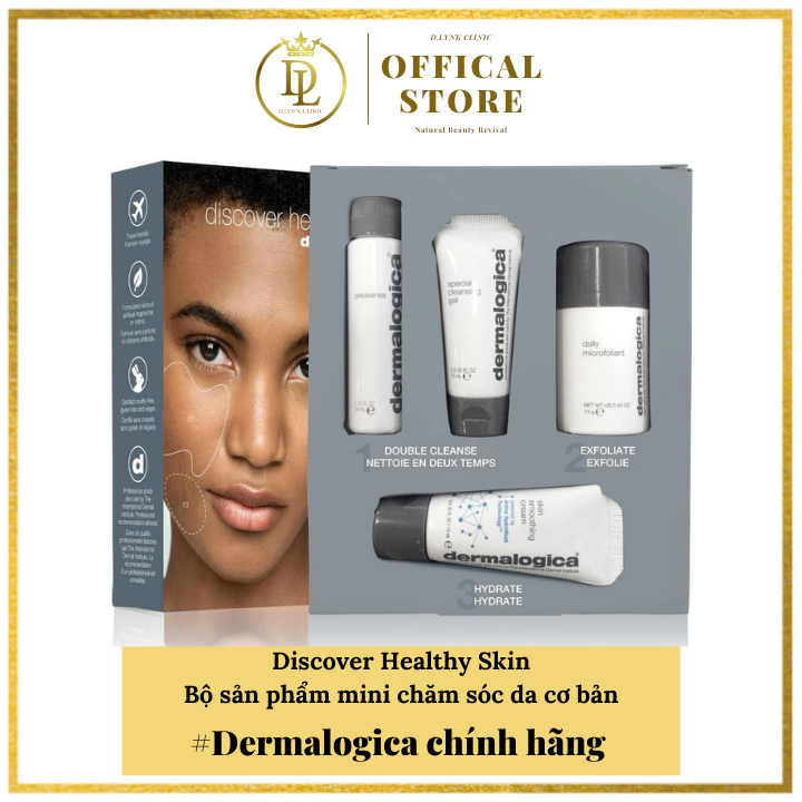 Bộ 4 sản phẩm bảo vệ sức khoẻ làn da dành cho mọi loại da Dermalogica Discover heathy skin kit