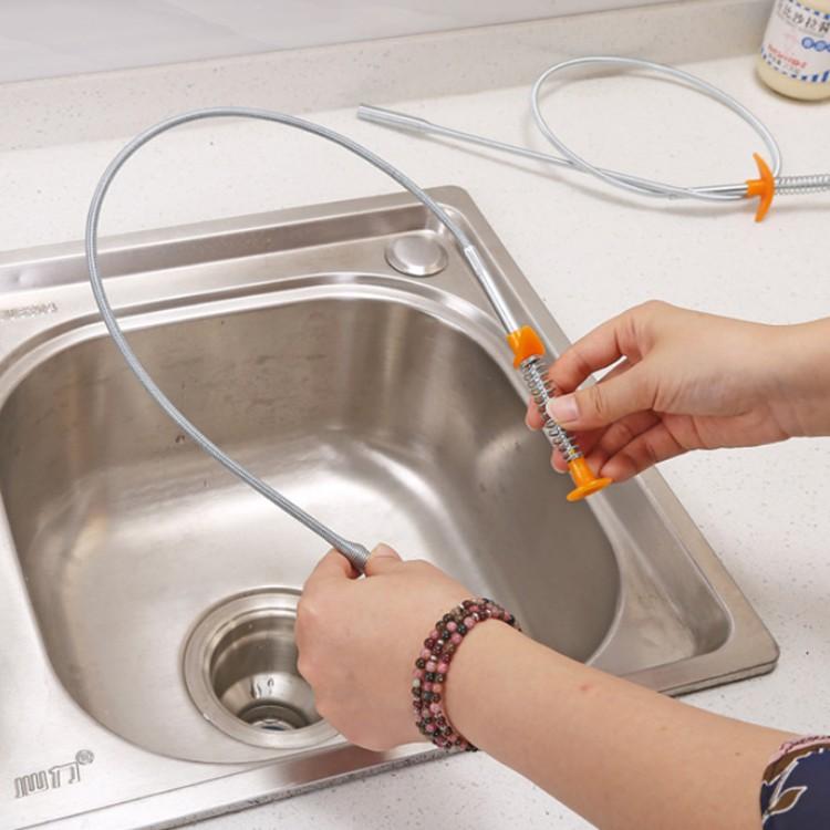 Dây Thông Tắc Cống Thông Tắc Bồn Cầu Bằng Lò Xo Có Đầu Gắp Rác Tiện Dụng Hiệu Quả