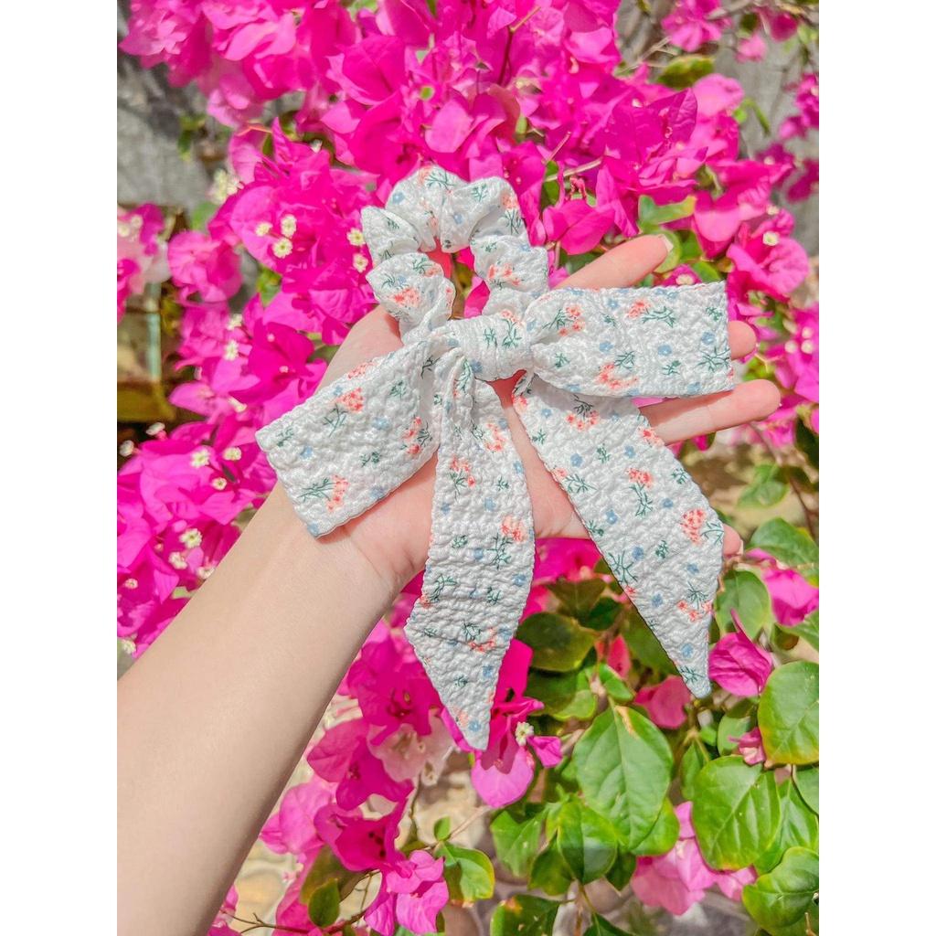 Dây Cột Tóc Nữ Scrunchies Nhiều Màu Dễ Thương, Tiểu Thư Dễ Phối Đồ