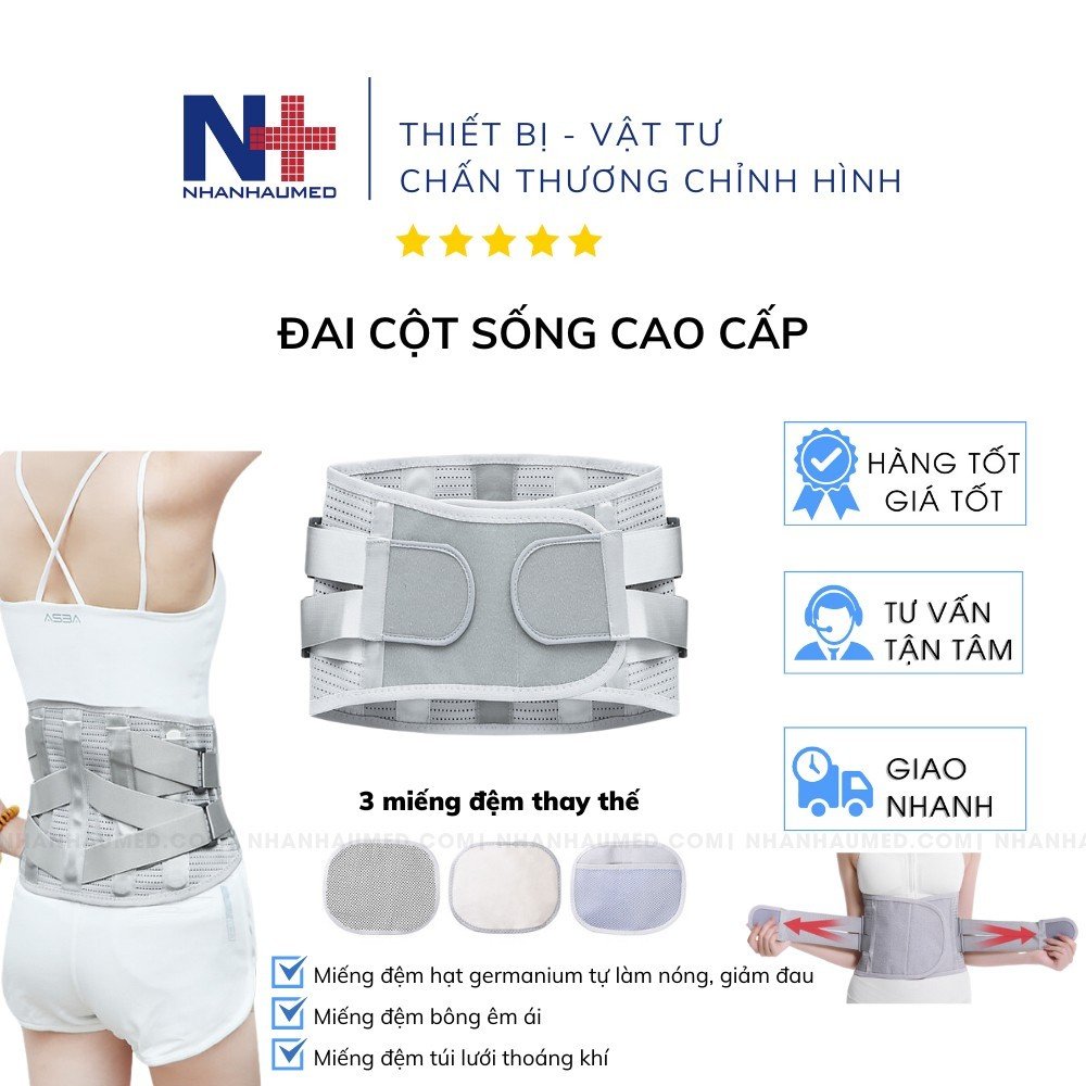 Đai Lưng Cột Sống Hỗ Trợ Thoát Vị Đĩa Đệm, Đau Cột Sống Thắt Lưng NK3 Loại Cao Cấp Êm Ái