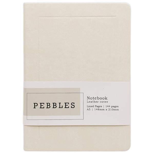 Sổ Bìa Da Pebbles A5 - Kẻ Ngang - 144 Trang 100gsm - The Sun - Sand