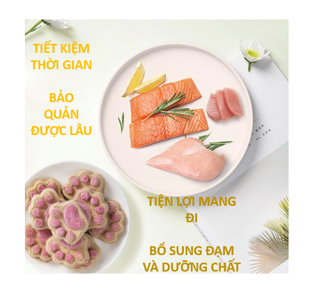 BÁNH THỊT XAY SẤY KHÔ DINH DƯỠNG CHO CHÓ, MÈO, HAMSTER GÓI 10GR