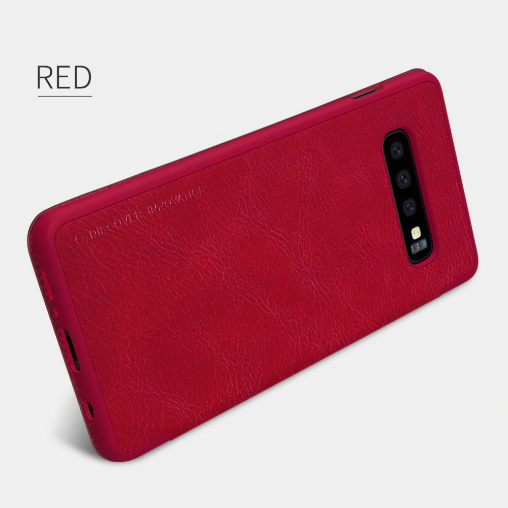 Bao Da Da Bò Nillkin Qin Cho Samsung Galaxy S10 Có Ngăn Đựng Thẻ - Hàng Chính Hãng