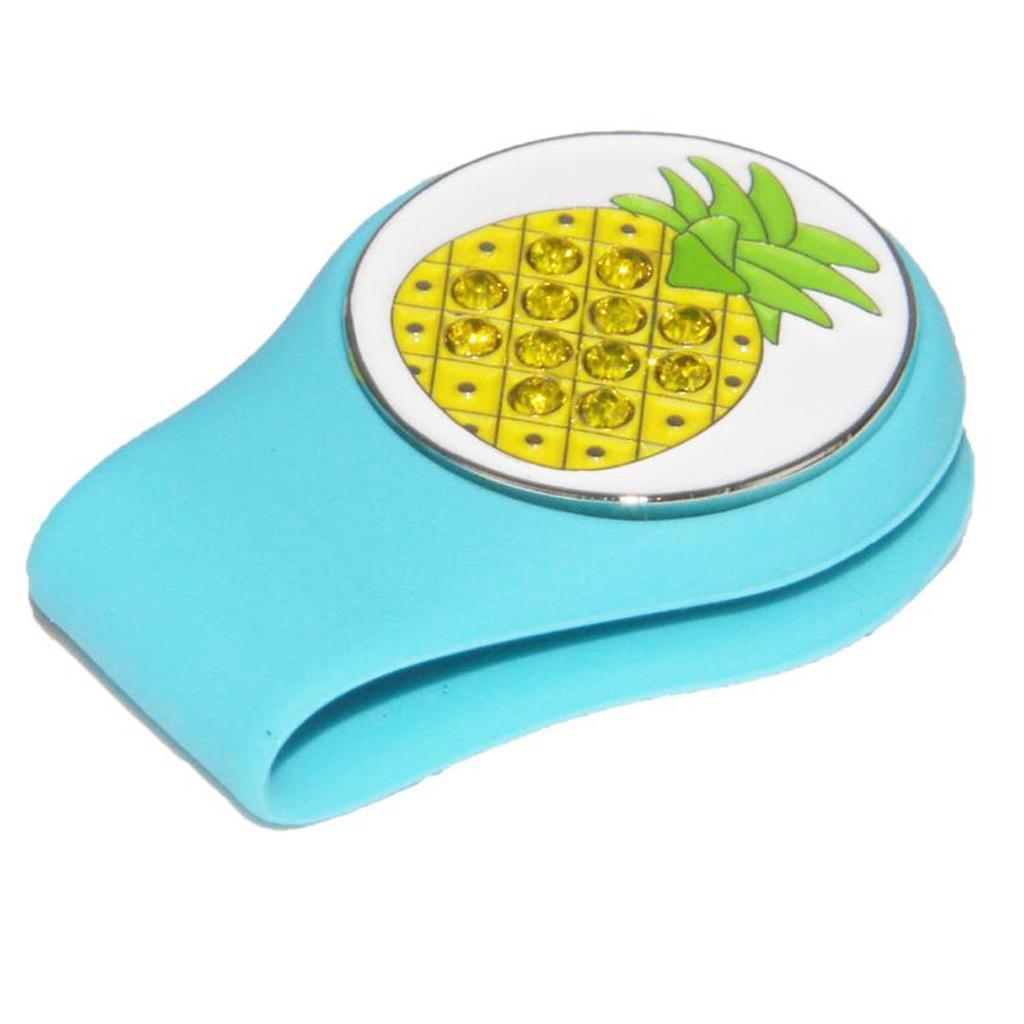 Golf Hat Clip Golf Ball Marker with Detachable Pattern Plate Blue