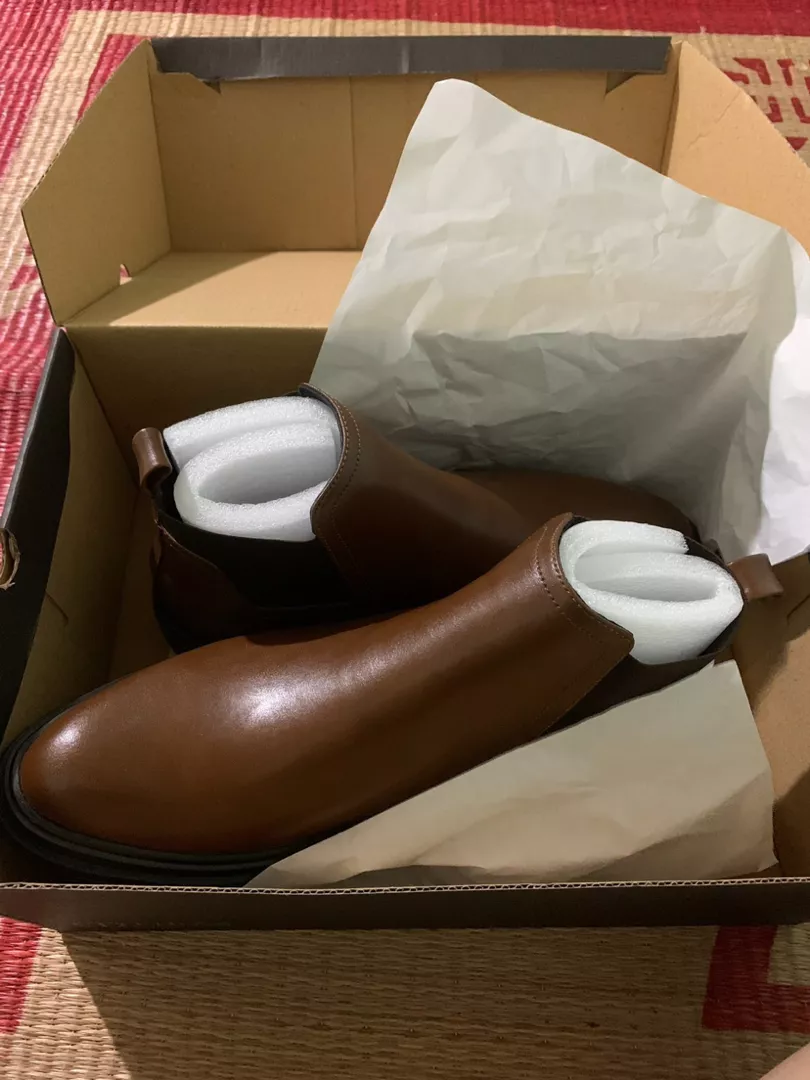 Giày Chelsea Boots Nam Cổ Lửng Màu Nâu Da Bò Nguyên Tấm Nhập Khẩu Đế Cao Su Đúc Nguyên Khối