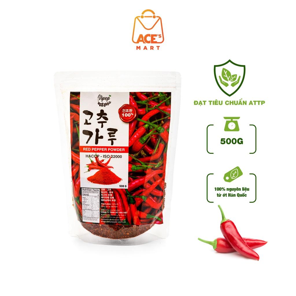 Ớt cánh Hàn Quốc Vipep 500g dạng bịch làm kimchi - nấu ăn, vị cay nhẹ