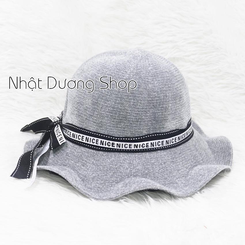 Nón tai bèo Just For You hàng Quảng Châu vành có độ gợn sóng, phía trong có 2 dây rút và vành rộng 8cm