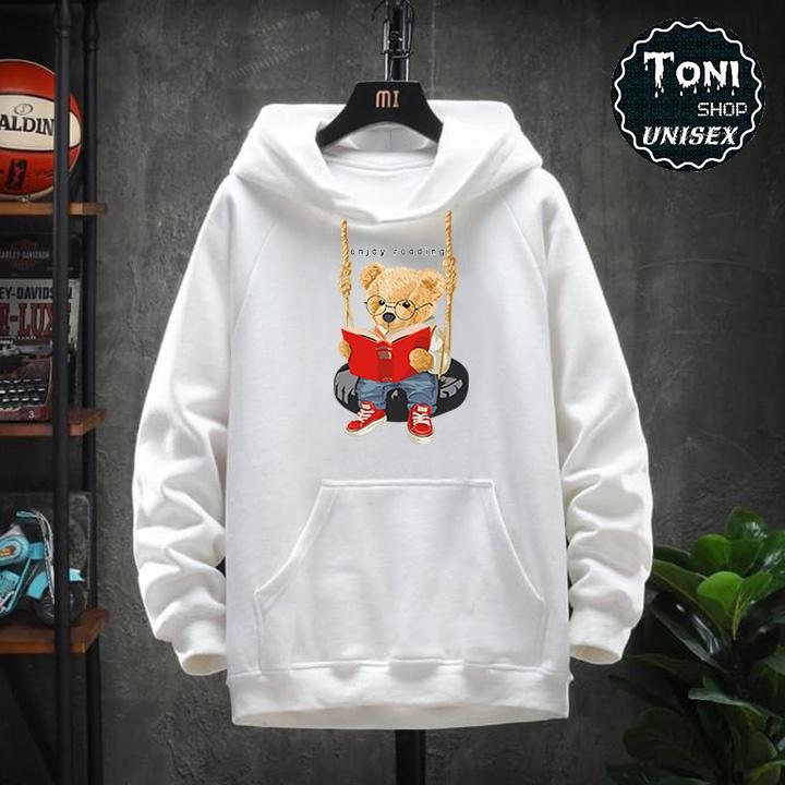 ÁO HOODIE NỈ BÔNG GẤU ĐU DÂY (HD4040 - Kèm Ảnh Thật)