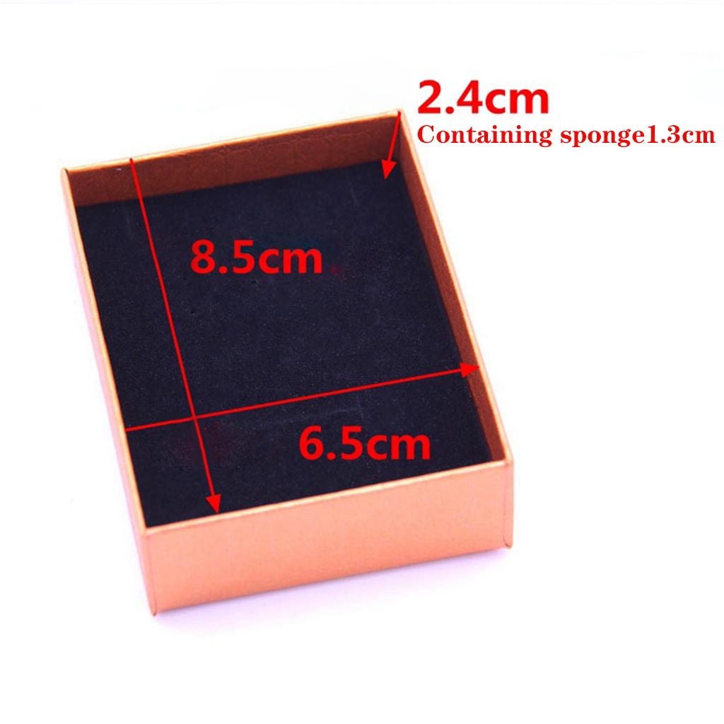 12pcs Cardboard Jewelry Box w/ Sponge Rings Box Square Gift Box Purple