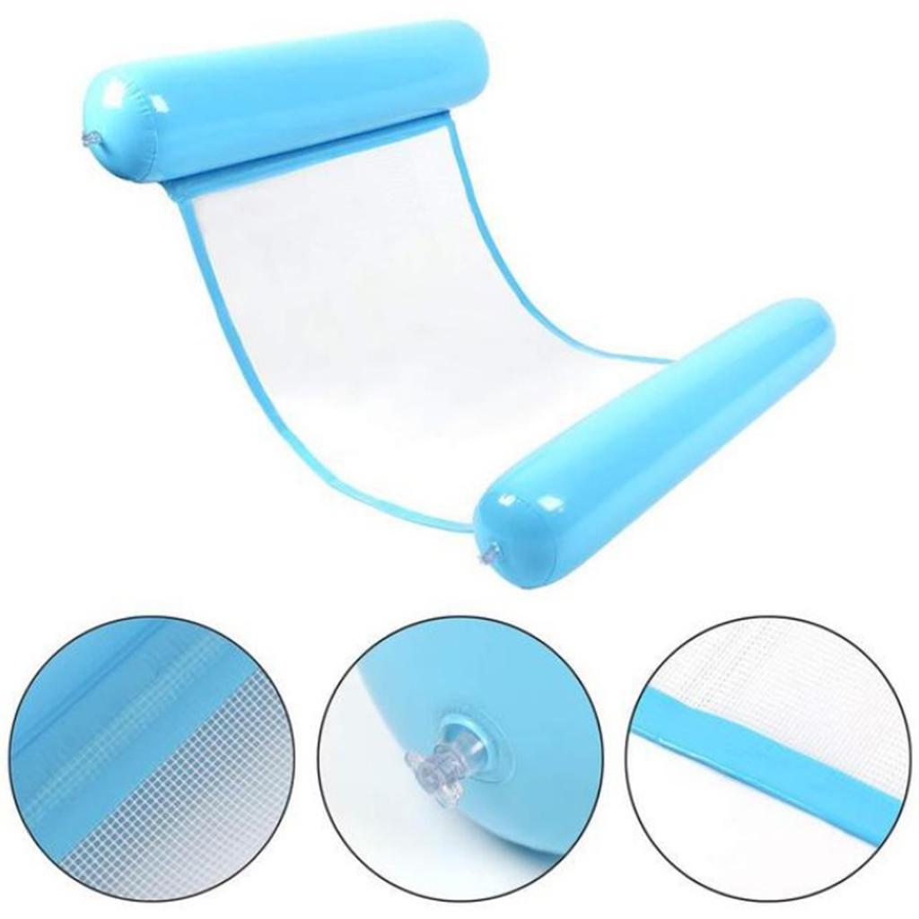 3Pcs Pool Floating Hammock Buoyancy Inflated Water Bed Chair Party Fun Toy