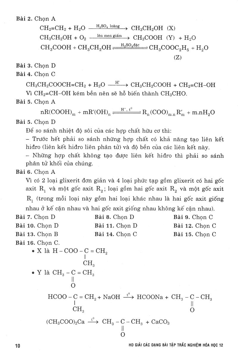 Sách Hướng Dẫn Giải Các Dạng Bài Tập Trắc Nghiệm Hoá Học 12