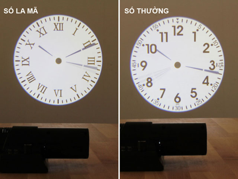 Đồng hồ chiếu giờ lên tường cao cấp