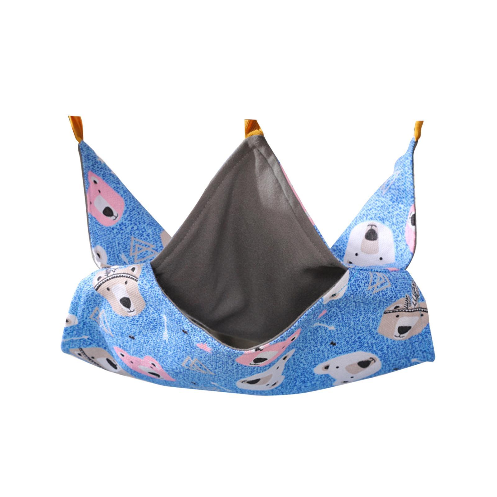 Hamster Hammock Pet Cage Hammock Cage Hanging 2 Layer Tunnel Toys Warm Play Swinging Bed Pet Sleeping Bed for Small Pet, Totoro, Rat, Chinchilla