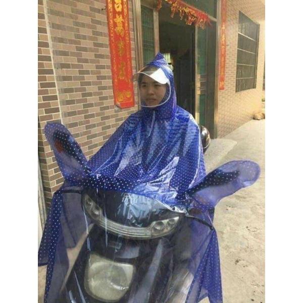 Áo mưa chấm bi siêu dai loại xịn 2 đầu