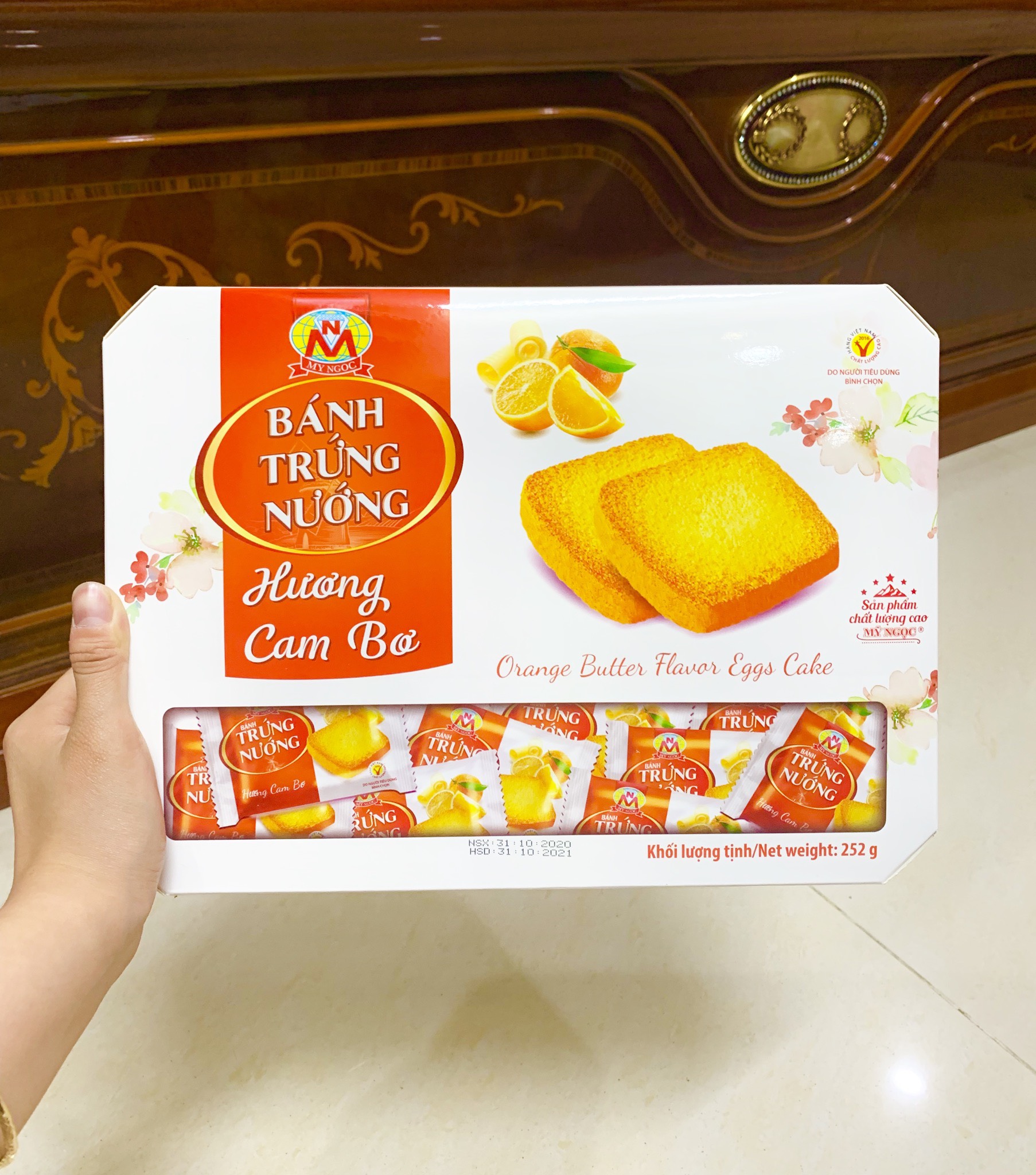 BÁNH TRỨNG NƯỚNG CAM BƠ 252G