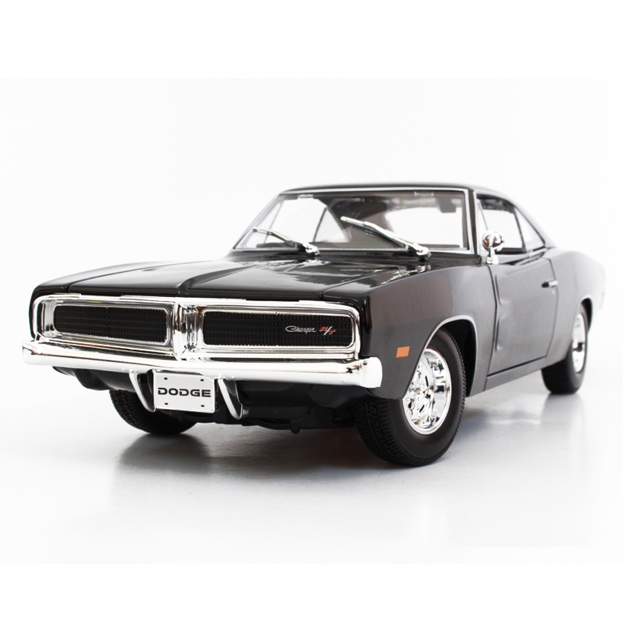 Mô Hình Xe Dodge Charger R/T 1969 Met Grey 1:18 Maisto - MH 31387