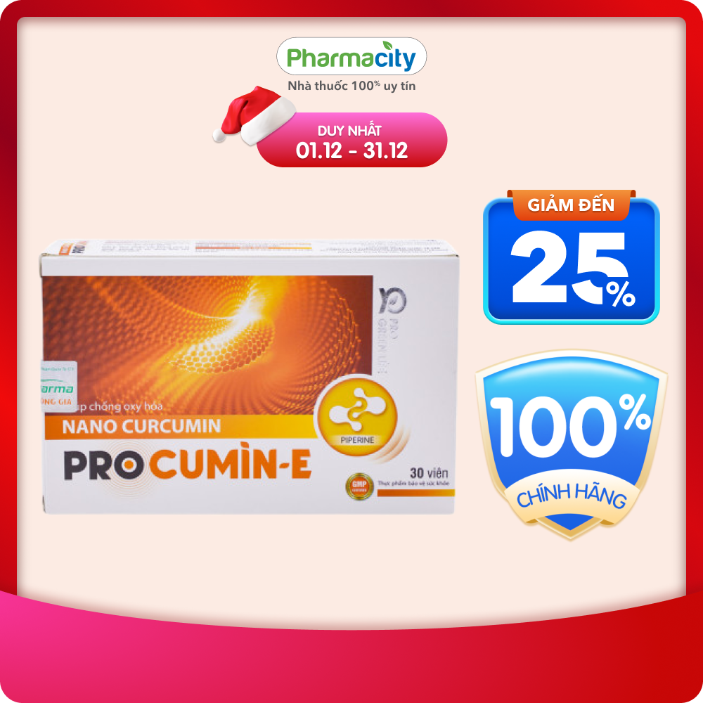 Viên nghệ Procumin-E chống oxy hóa, bảo vệ dạ dày
