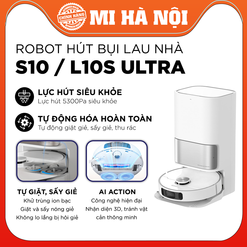 Robot Hút Bụi Lau Nhà Dreame L10S Ultra / S10 - Bản Quốc tế - Hàng Chính Hãng