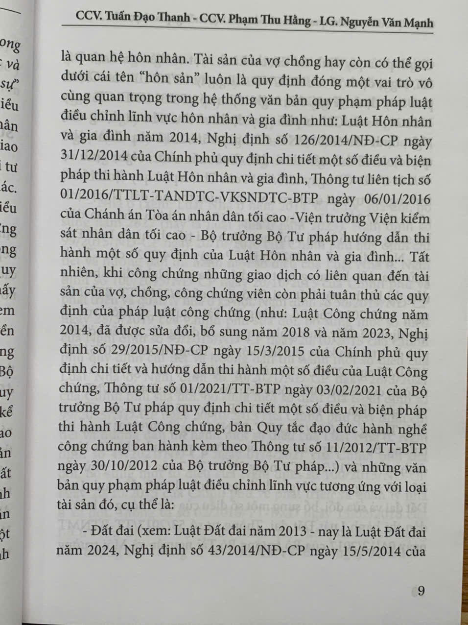 Giao dịch dân sự liên quan tới tài sản của vợ, chồng qua thực tiễn hành nghề công chứng