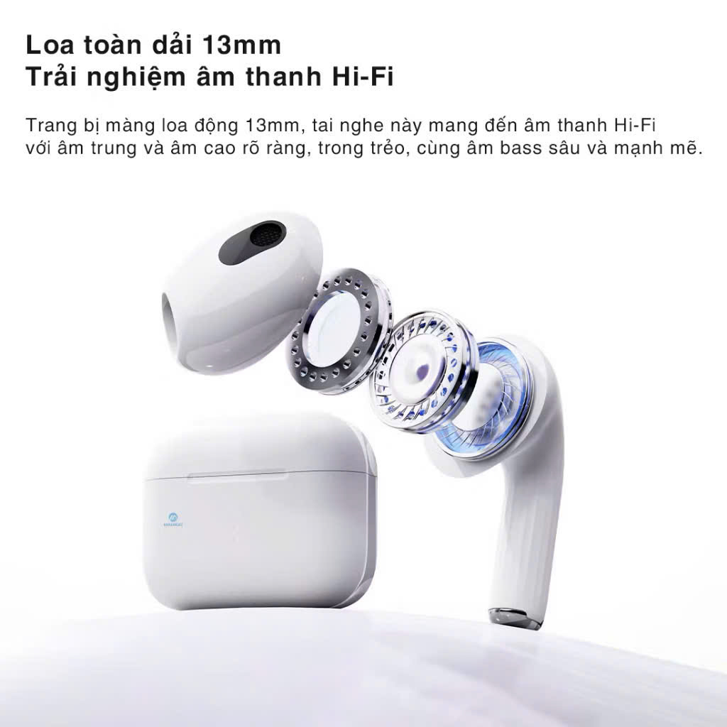 Tai nghe bluetooth nhét tai TWS ROCK EB710 - Hàng chính hãng Bảo hành 12 tháng lỗi 1 đổi 1