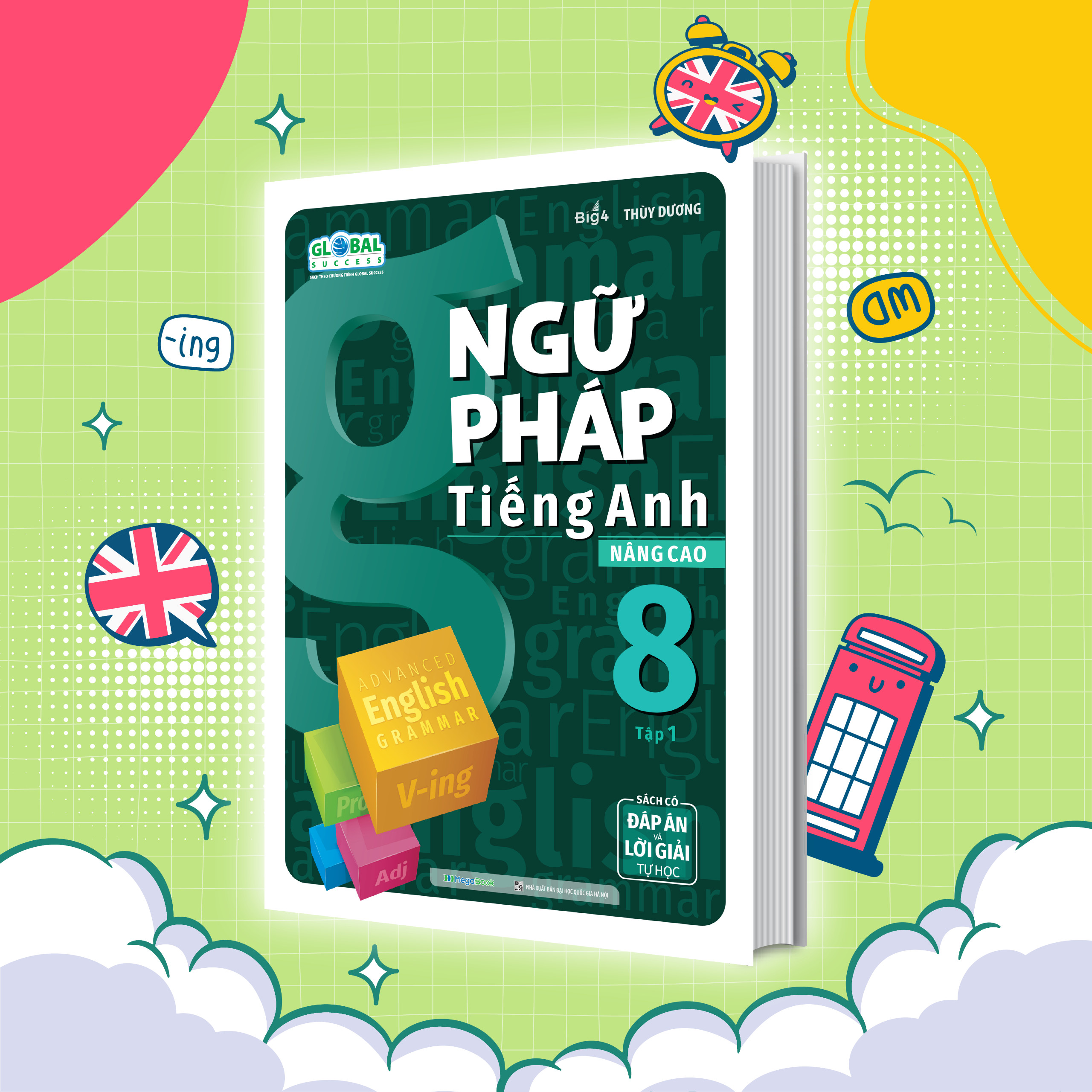 Combo Ngữ pháp tiếng Anh nâng cao lớp 8 (Global) (2 Tập)