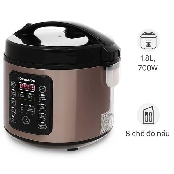 Nồi cơm điện tử Kangaroo 1.8 lít KG18DR6 - Hàng chính hãng