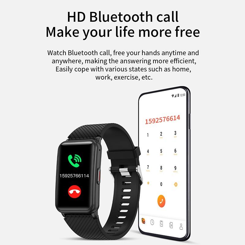 Đồng hồ thông minh Lykry H96 màn hình vuông 1.57 inch kết nối Bluetooth hỗ trợ cuộc gọi trong thời gian chờ