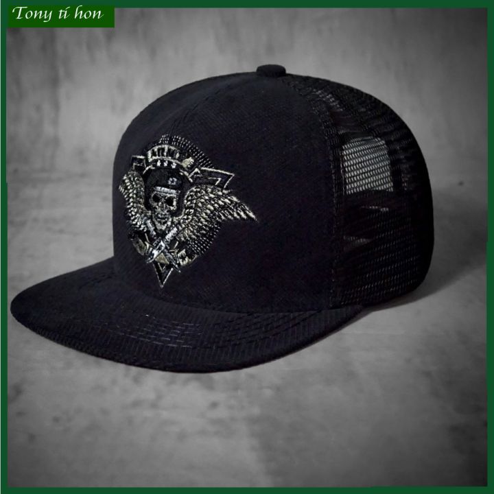 Tony tí hon - Mũ nón kết lưỡi trai Snapback Mili xanh đen cá tính thời trang nam nữ cao cấp