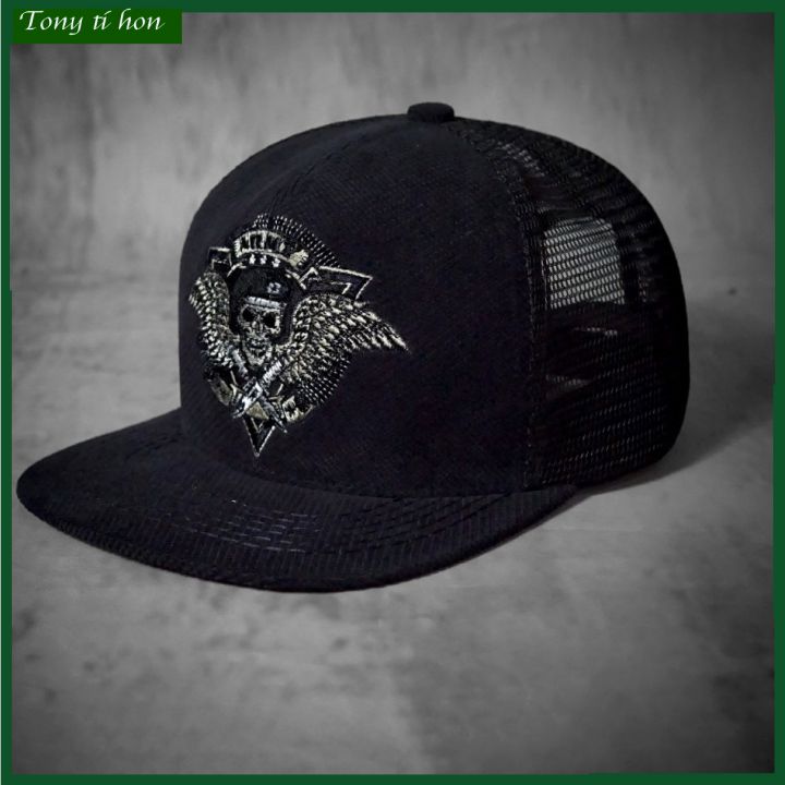 Tony tí hon - Mũ nón kết lưỡi trai Snapback Mili xanh đen cá tính thời trang nam nữ cao cấp