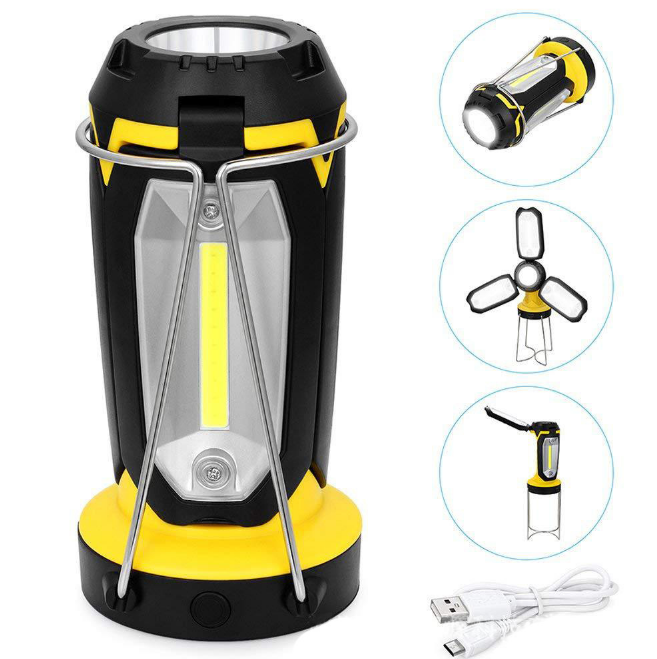 Đèn pin cầm tay đi phượt cắm trại đa năng 3 in 1 - đèn pin siêu sáng - đèn pin mini - den pin cam tay - đèn bão - đèn cắm trại dã ngoại