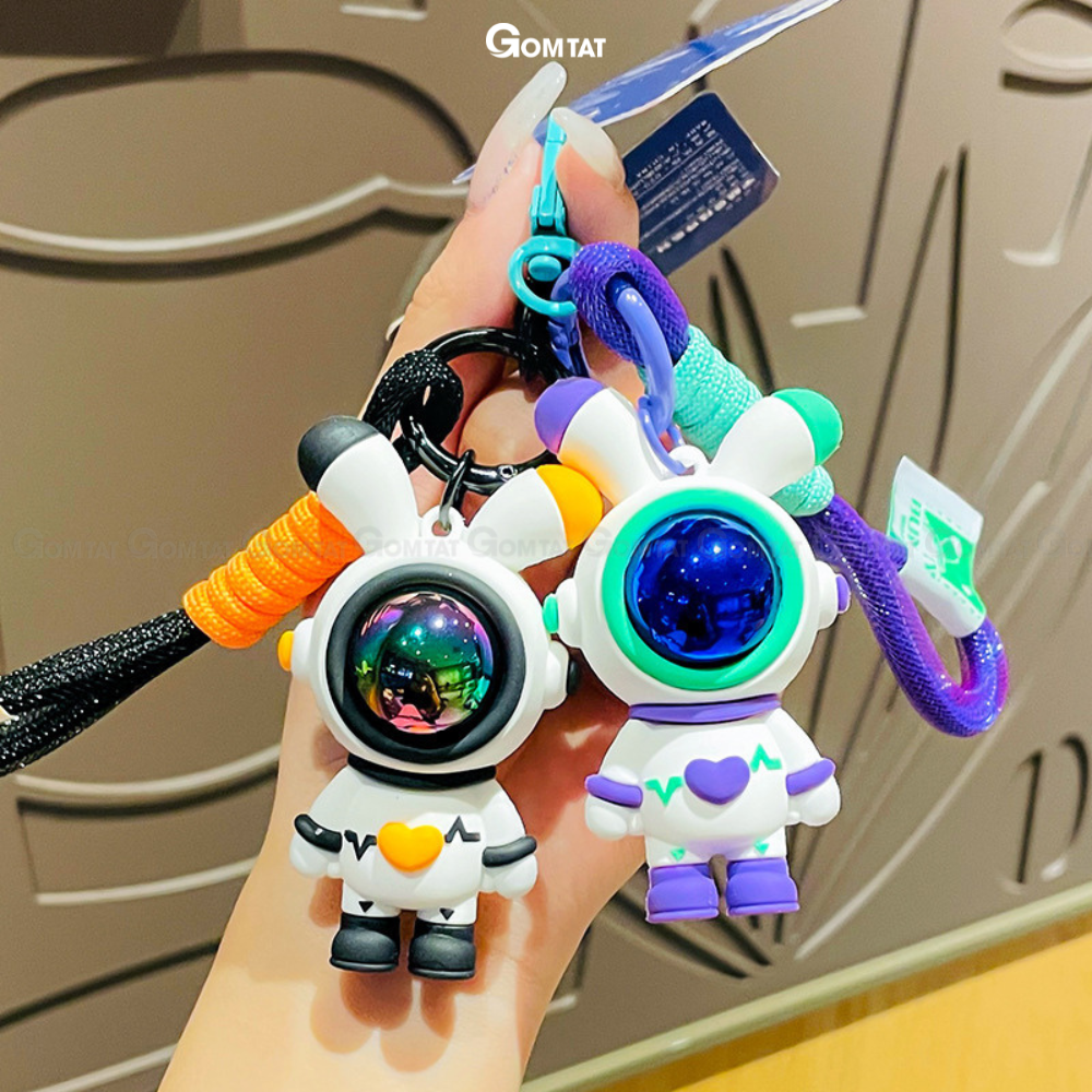 Móc khóa gấu trái tim cute, móc treo trên balo, túi xách siêu dễ thương - GAUTIM-KEY-005