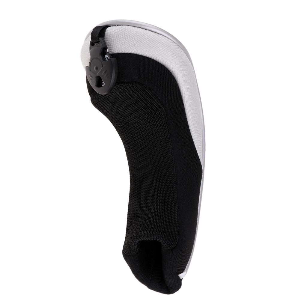 Golf Hybrid UT Club Head Cover Headcover & Adjustable Number Tag 2 3 4 5 7 X - Premium, Durable & Portable - Black, 3 Pieces