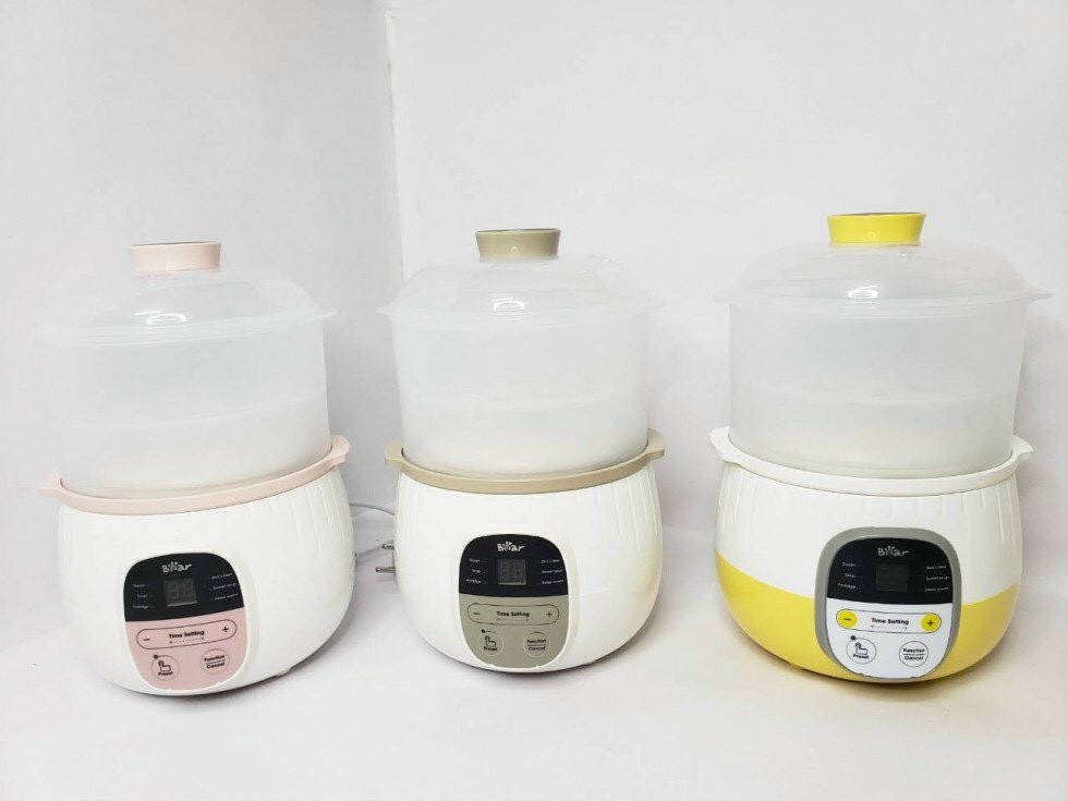 Nồi Nấu Cháo Chậm, Chưng Yến, Ninh Hầm Đa Năng Bear 0,8L SUBE001 - Hàng Chính Hãng, Bản Quốc Tế Bảo Hành 18 Tháng