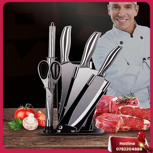 Bộ 6 Món Dao Kéo Nhà Bếp Nhật - Inox Cao Cấp - Miễn Phí Vận Chuyển
