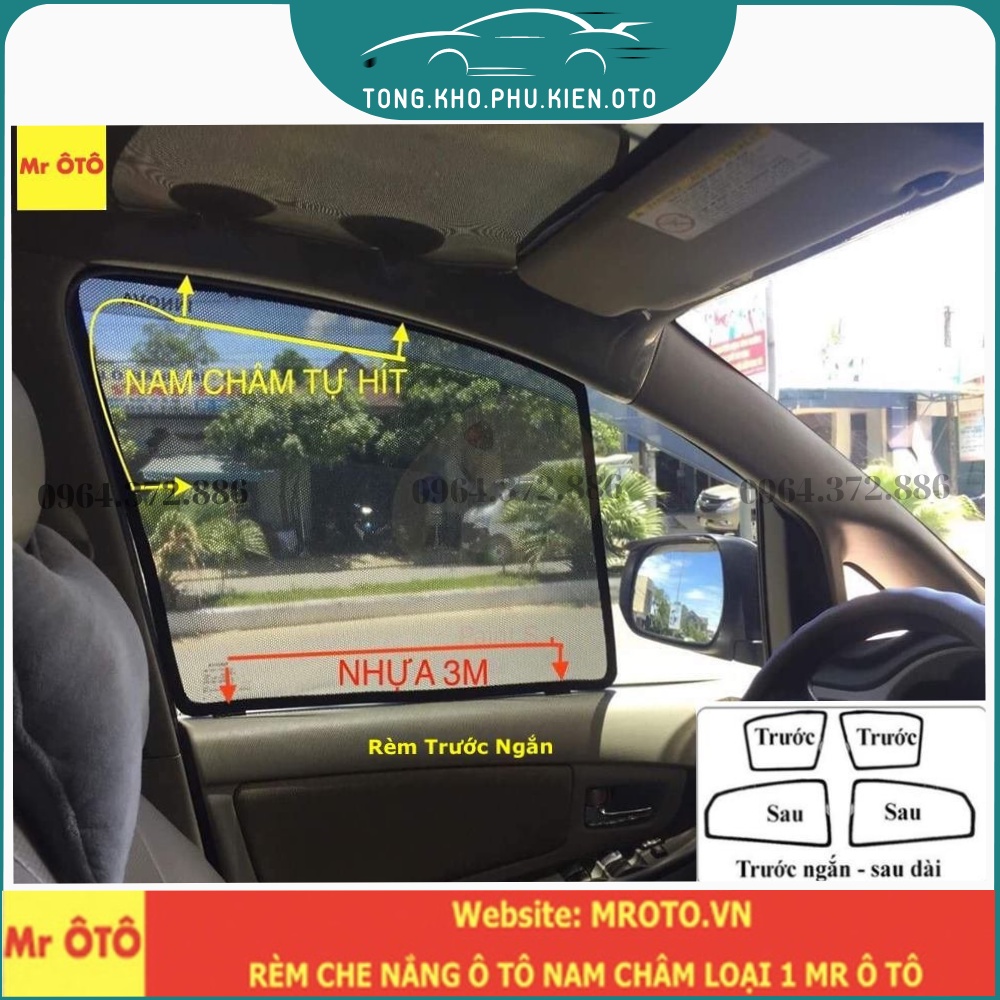 Rèm Che Nắng Xe Civic 2006-2023 - Hàng Loại 1 Mr Ô Tô, vải dày, chống nắng tốt, dễ lắp đặt, vừa khít - Có hít nam châm
