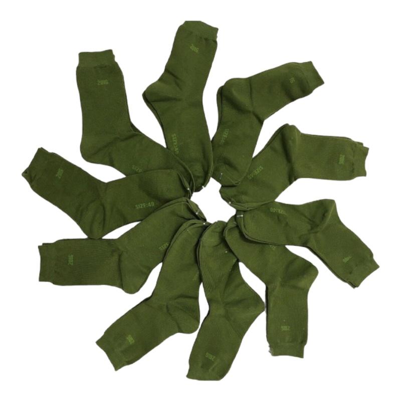 Tất xanh rêu, tất nam cổ cao chất liệu cotton co dãn 4 chiều. Vớ xanh dáng CA vải thun mát cực xịn trông hơi bị chiến.