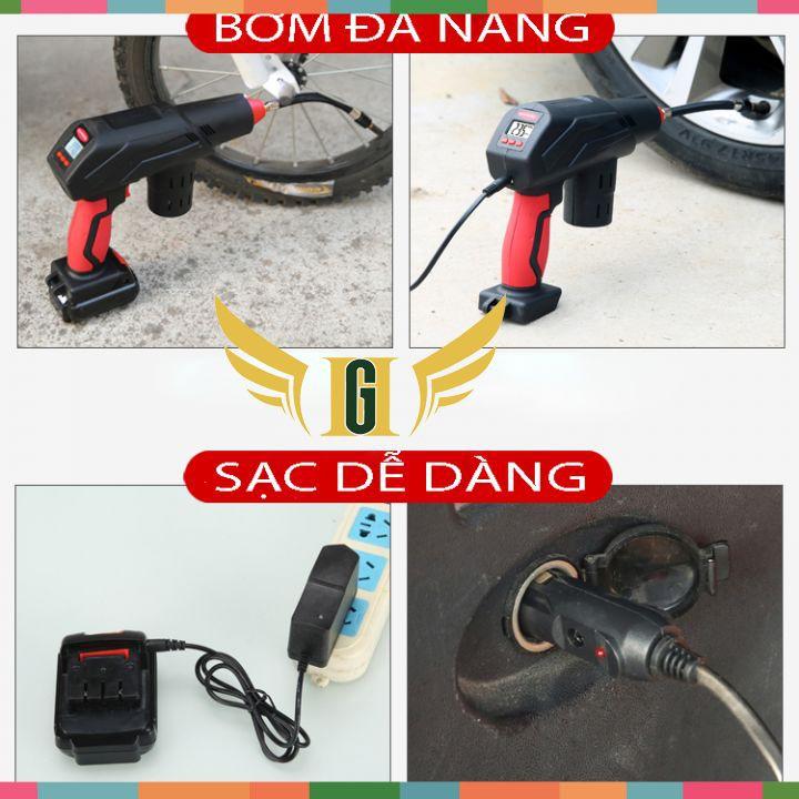 Bơm Xe Ô tô Chạy Pin 12V GEWANG Nội Địa