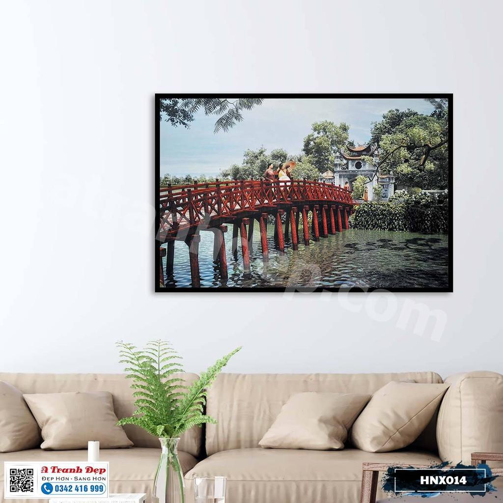 Tranh trang trí siêu nhẹ phong cảnh Hà Nội xưa - HNX014