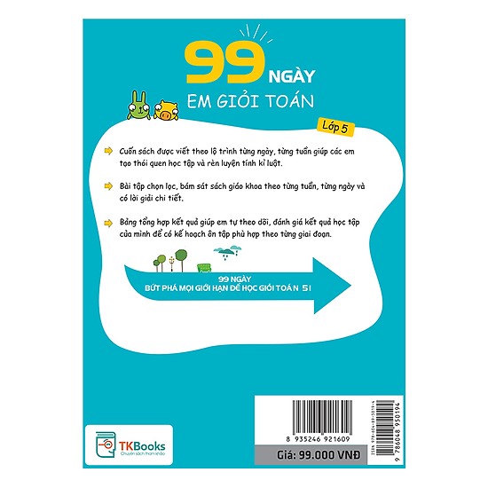 99 Ngày Em Giỏi Toán Lớp 5(Tặng Kèm Booksmark)