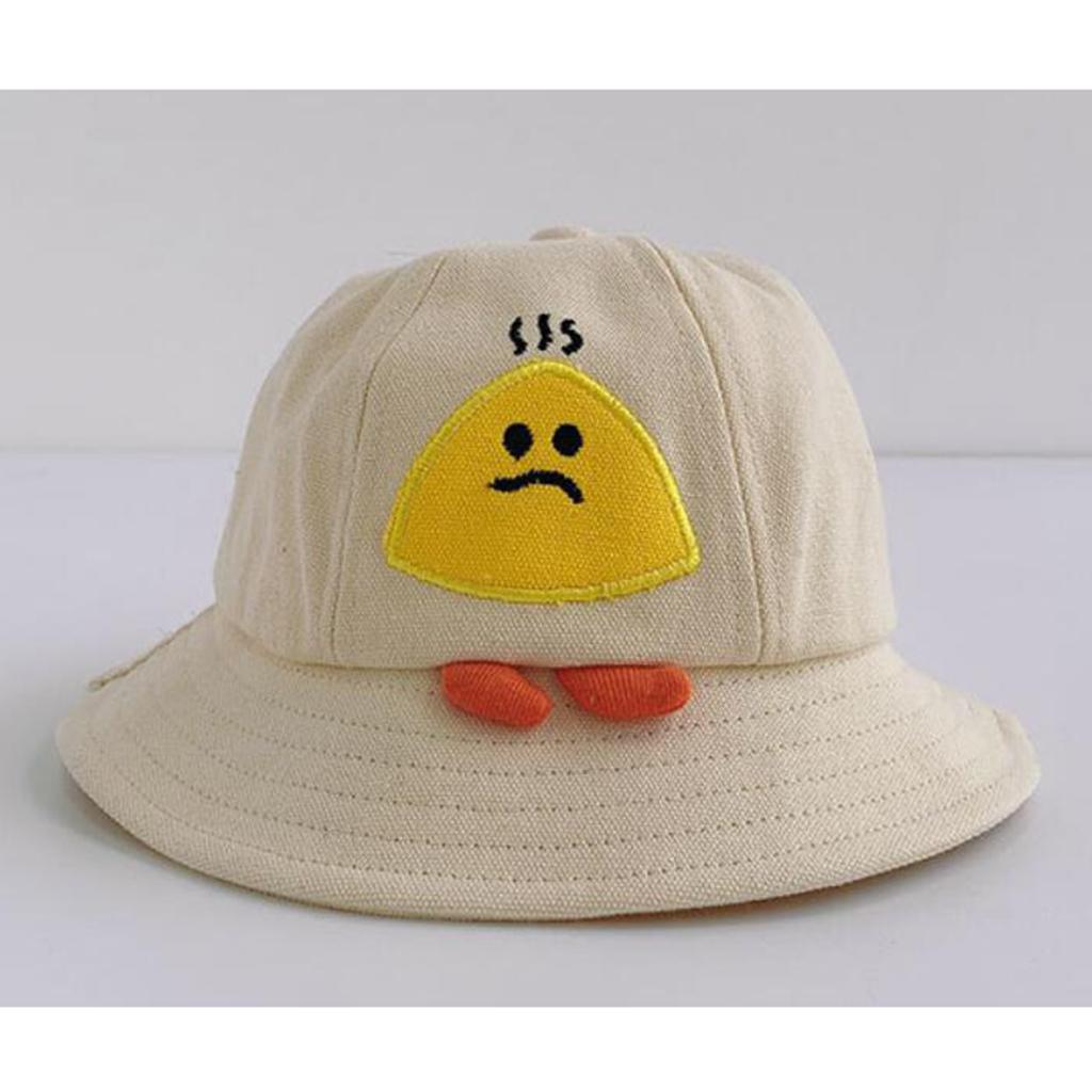 2pcs UV Protection Hat for Kids Beige Orange