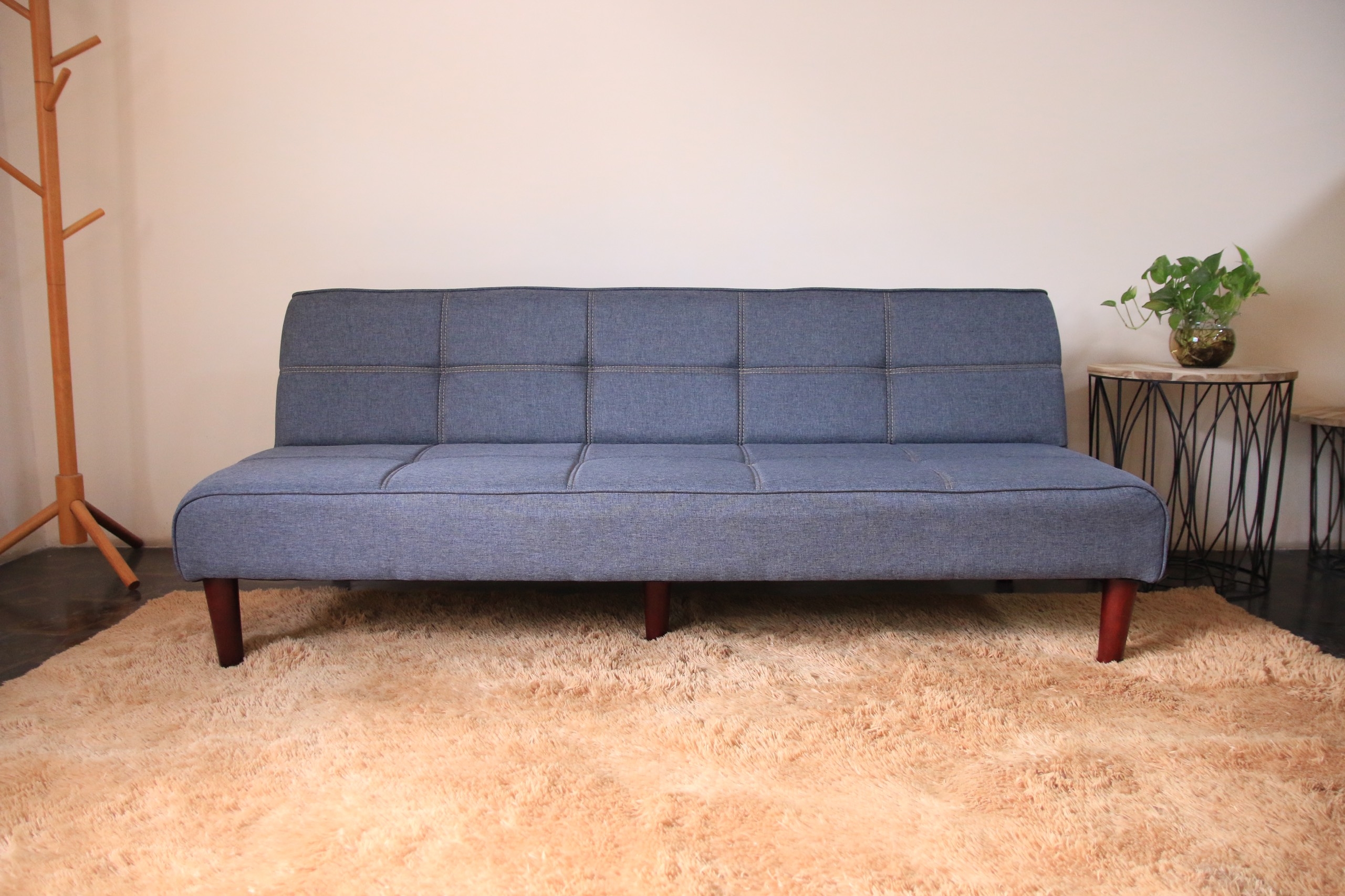 Sofa bed 3 trong 1 Juno sofa chân gỗ màu xám