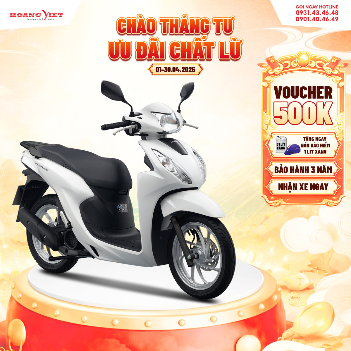 Xe Máy Honda Vision 2026 - Phiên Bản Tiêu Chuẩn