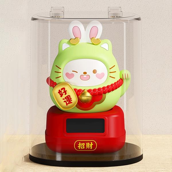 Tượng Thỏ Chiêu Tài Lắc - Trang Trí Tết - JS872 - Màu Xanh Lá