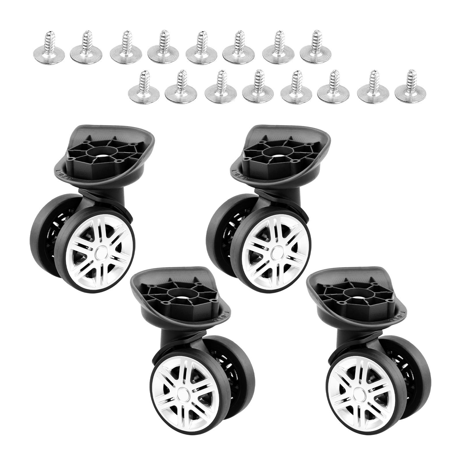 Luggage Suitcase Wheels Quiet Hole Pitch 1.3 inch Replacement Luggage Wheels